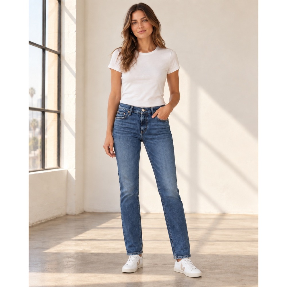 Citizens of Humanity Racer Jeans Women's 25 Dark Wash Low Rise Straight Leg